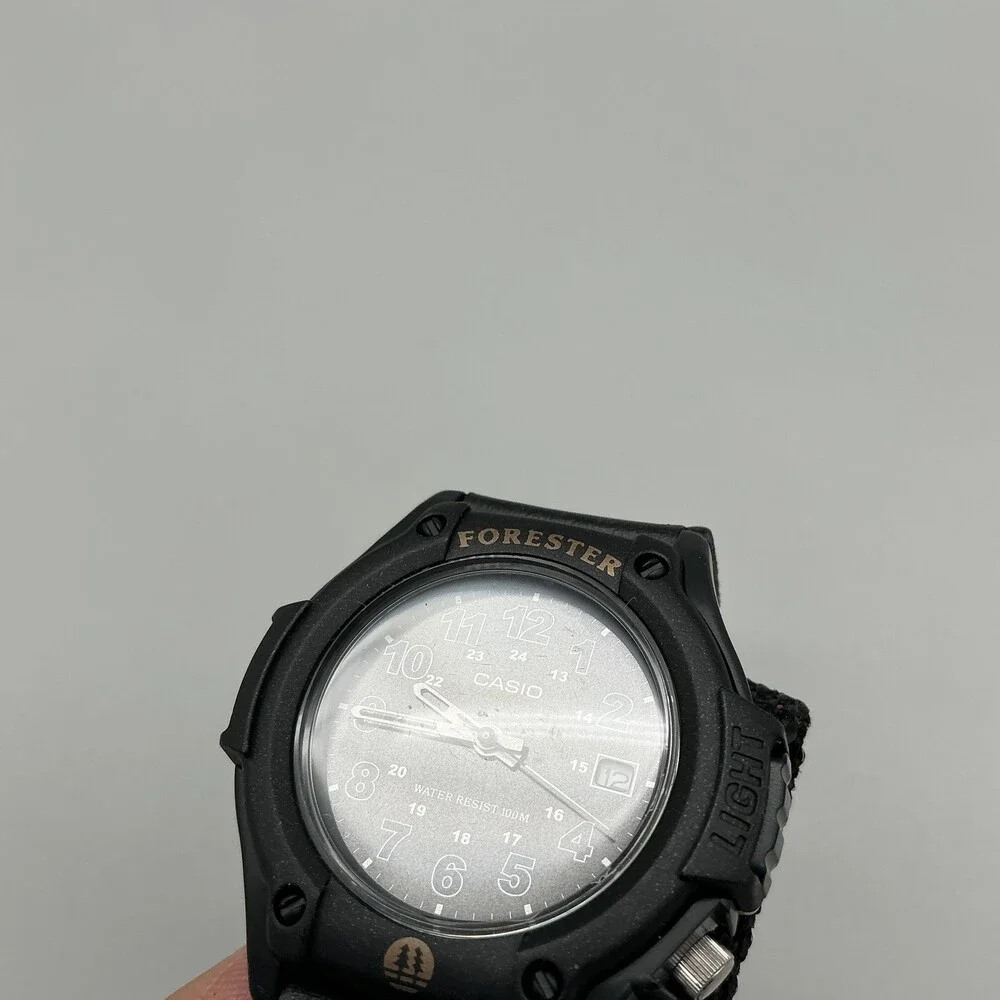 Vintage Casio Forester FT-500 Men Watch 41mm Black Nylon Illuminator New Battery